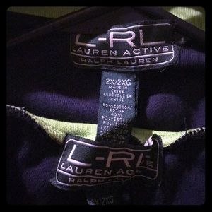 Ralph Lauren blue ,lime green striped track suit
